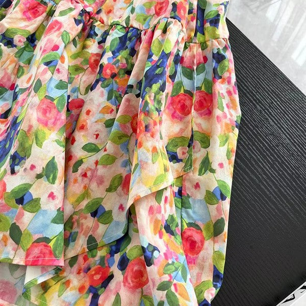 FLORAL MIDI SKIRT