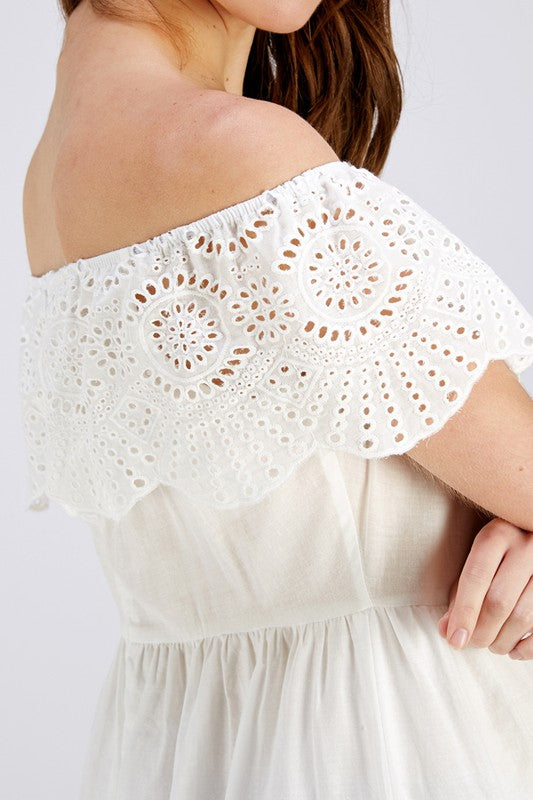 LACE OFF SHOULDER DRESS