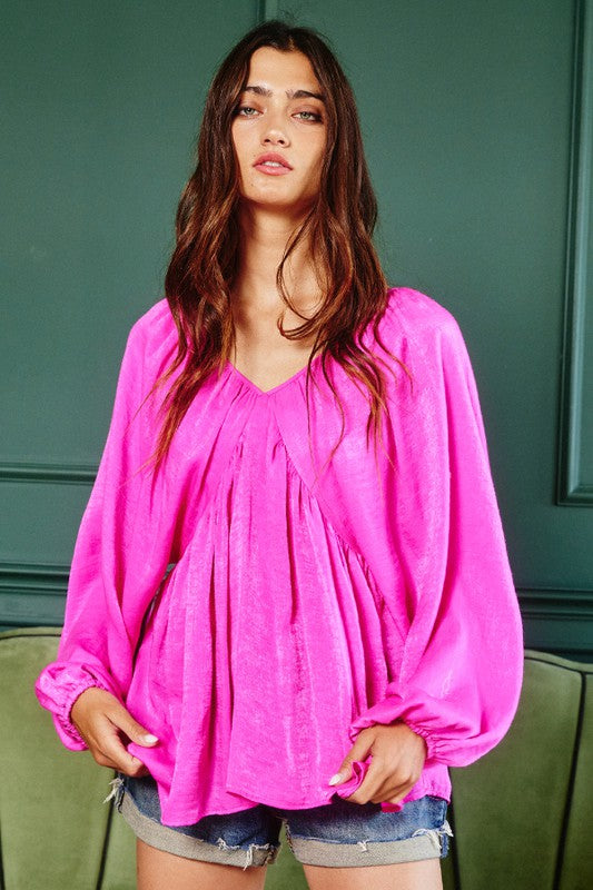 NEON LONG SLEEVE BLOUSE