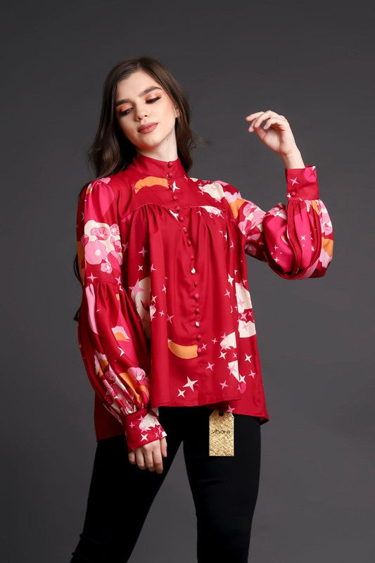BACK TIE DETAIL BLOUSE