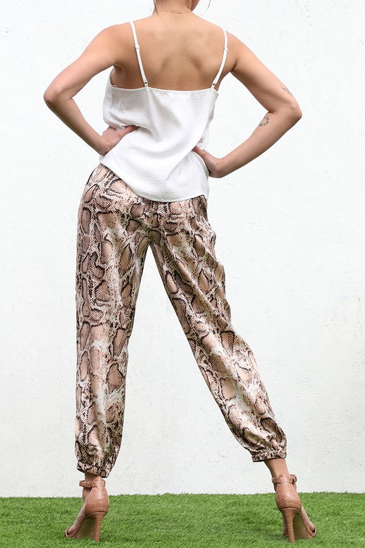 PRINTED PANT AND WOVEN TOP SET