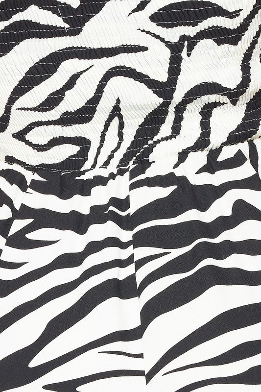 ZEBRA PRINT TUBE JUMPSUIT