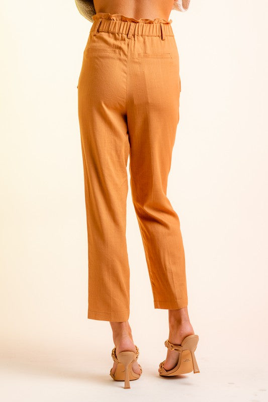 HIGH WAISTED LINEN PANTS