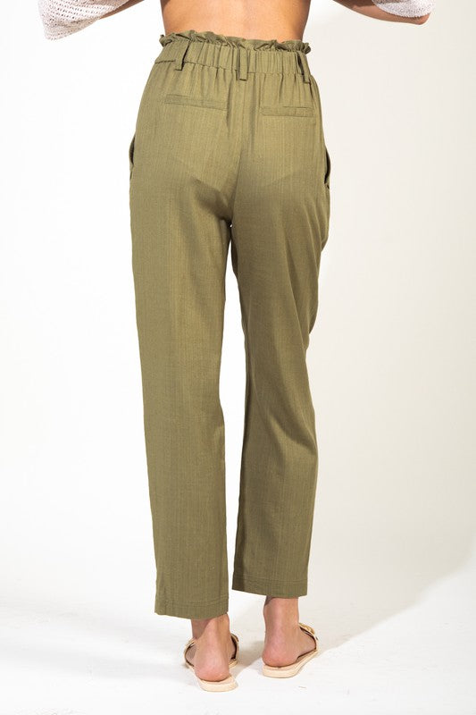 HIGH WAISTED LINEN PANTS