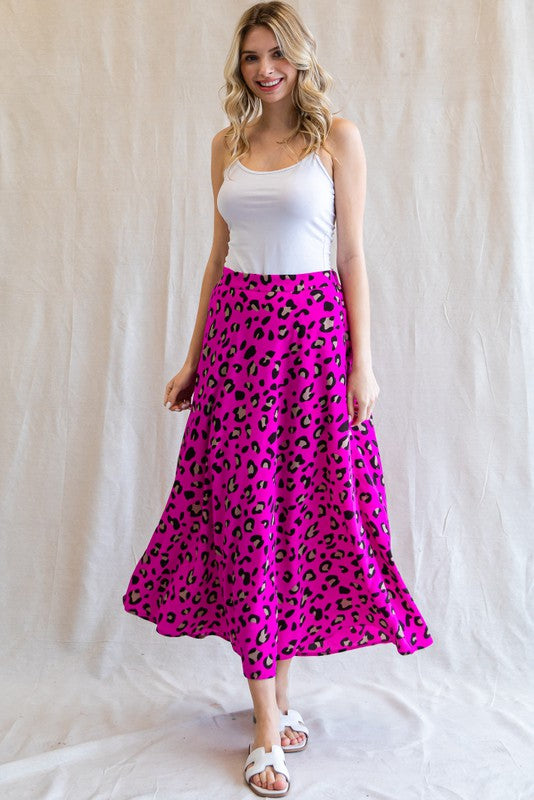 LEOPARD PRINT MAXI SKIRT