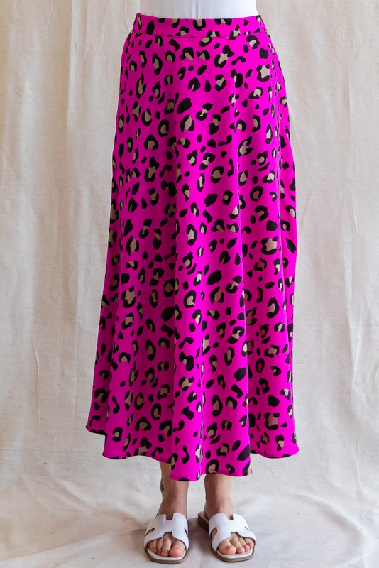 LEOPARD PRINT MAXI SKIRT