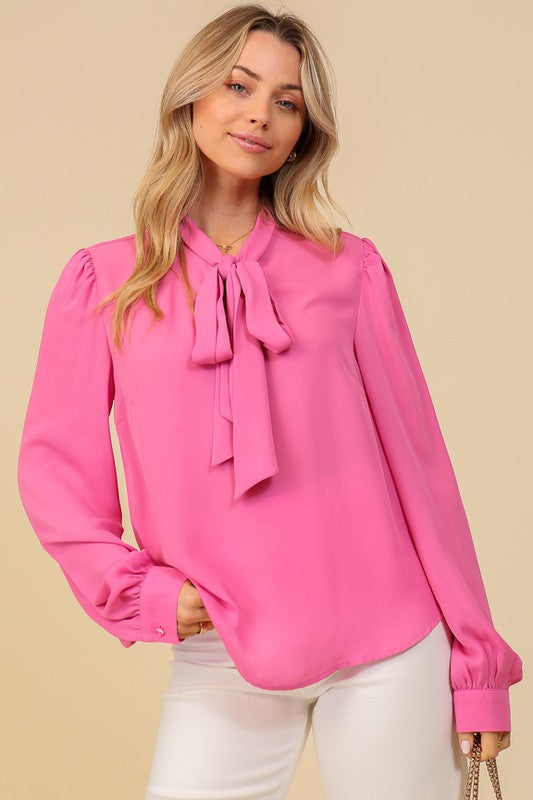 NECK TIE BLOUSE