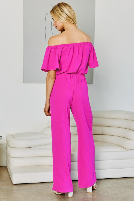 OFF SHOULDER JUMPSUIT