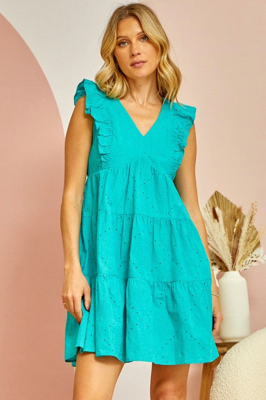 Eyelet on sale tiered dress