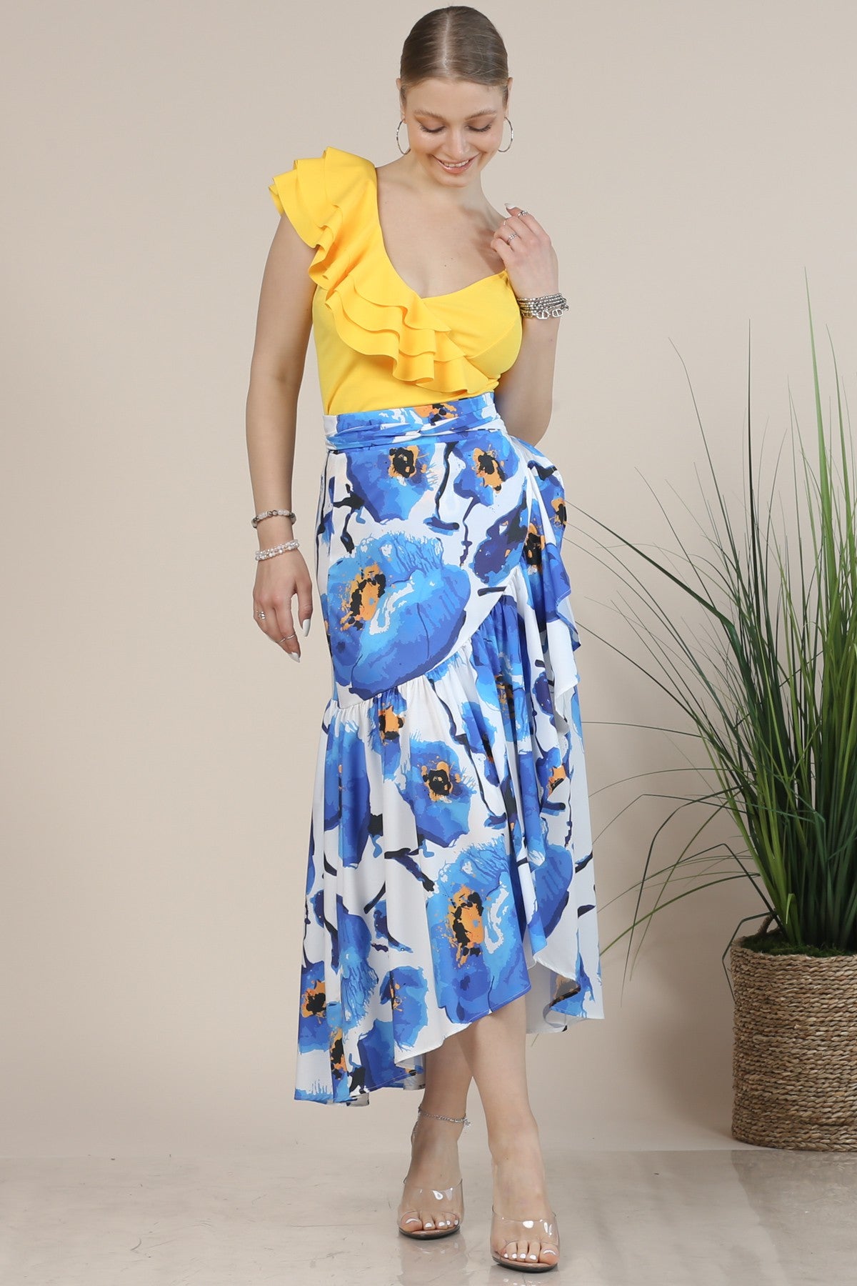 PRINT WRAP SKIRT