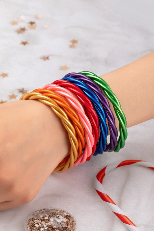 GEL TUBE BRAIDED BANGLES