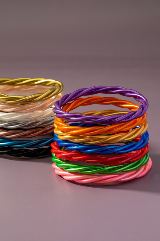 GEL TUBE BRAIDED BANGLES