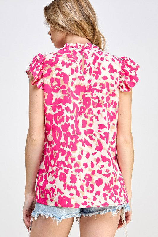 MOCK NEKC CAP SLEEVES TOP