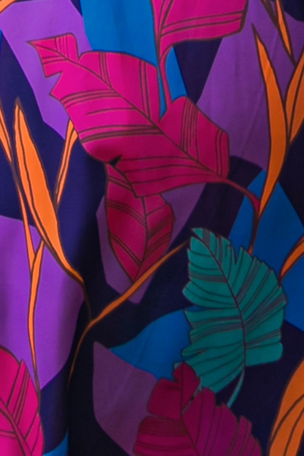 ROUND NECK PRINTED WIDE LEG JUMPSUIT