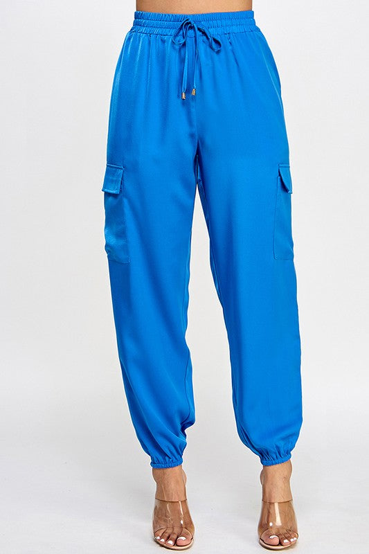 ELASTIC WAIST CARGO PANTS