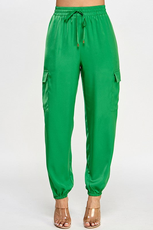 ELASTIC WAIST CARGO PANTS