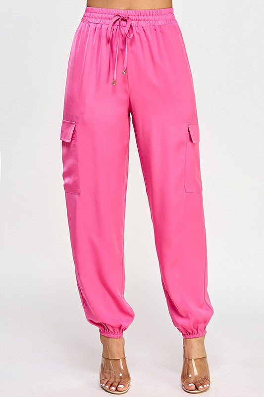 ELASTIC WAIST CARGO PANTS