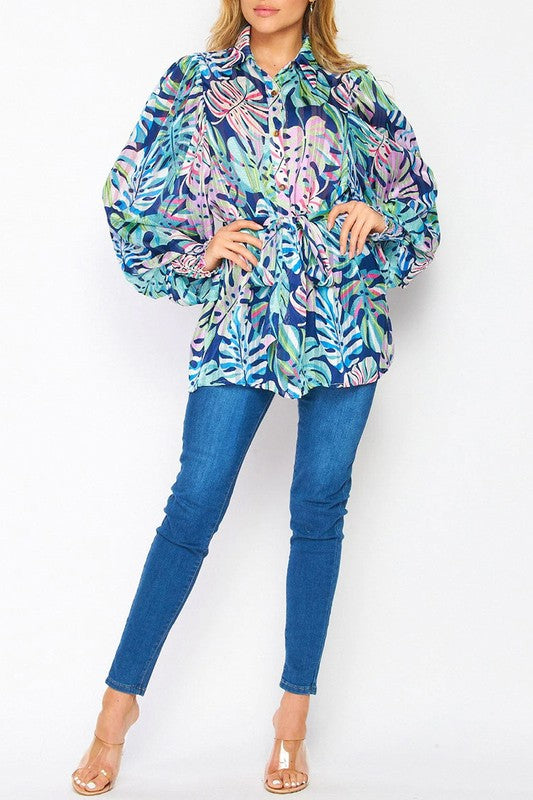 TROPICAL PRINT TUNIC