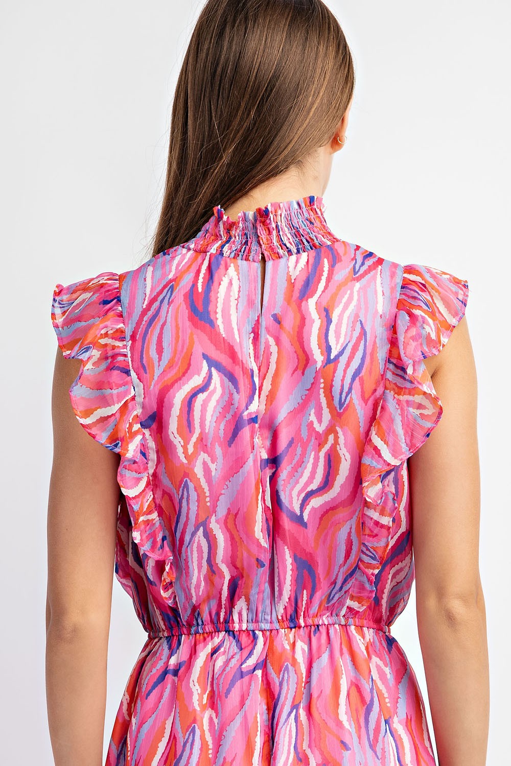 PRINTED MIDI DRESS