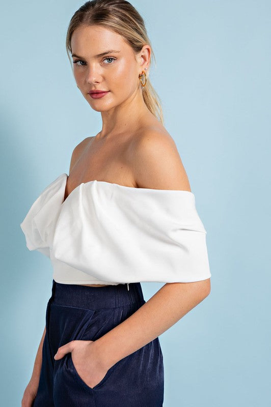 OFF SHOULDER CROP TOP