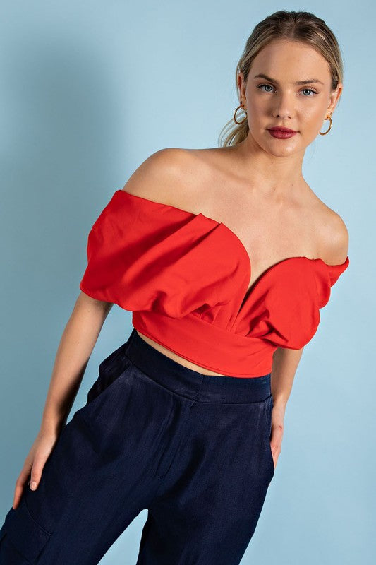 OFF SHOULDER CROP TOP