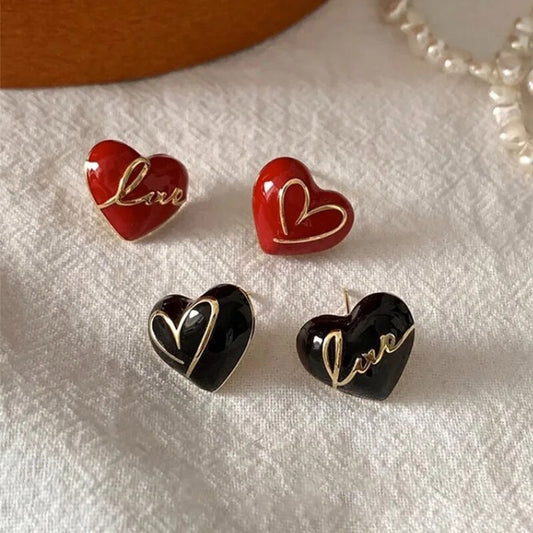 Love Heart Stud Earrings