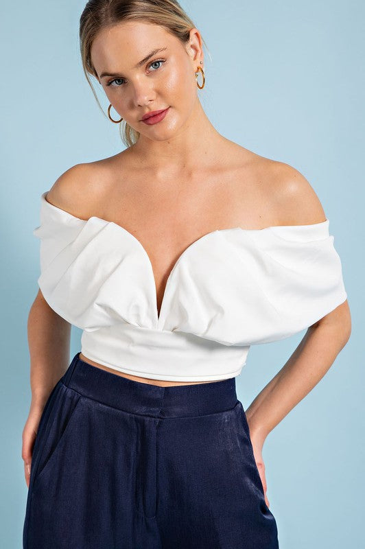 OFF SHOULDER CROP TOP