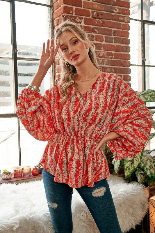 BALLOON SLEEVE BLOUSE