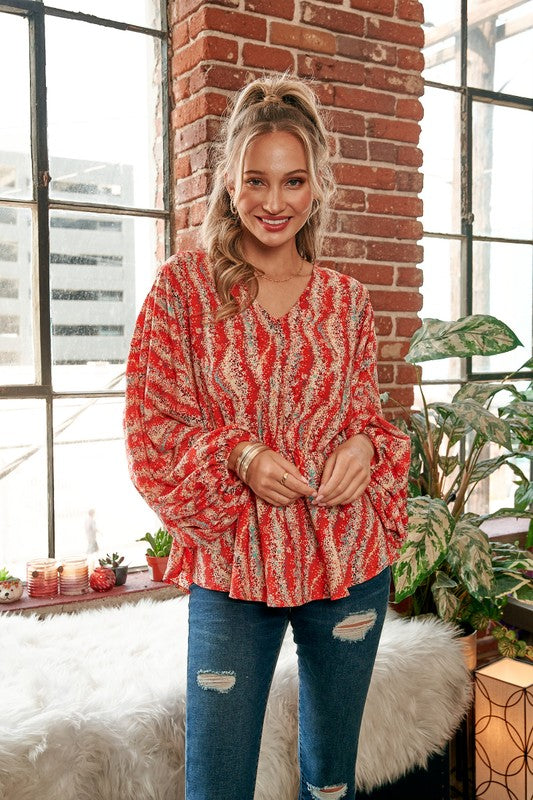 BALLOON SLEEVE BLOUSE