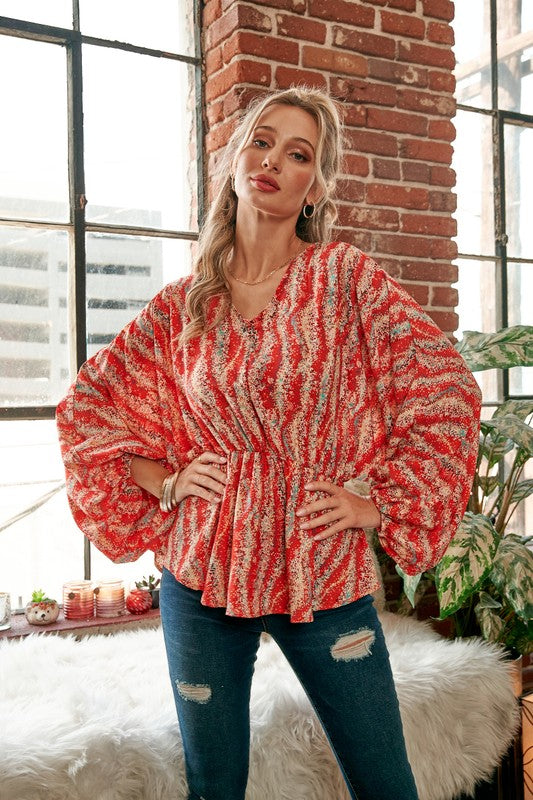 BALLOON SLEEVE BLOUSE