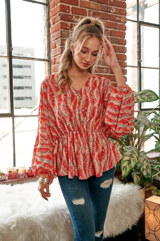 BALLOON SLEEVE BLOUSE