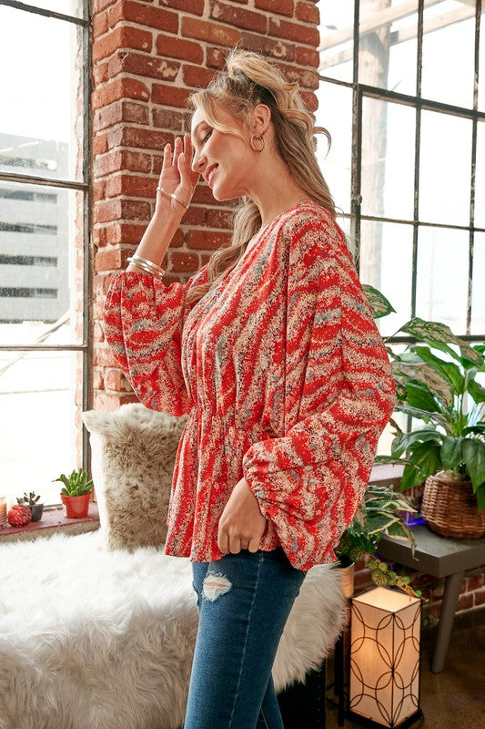 BALLOON SLEEVE BLOUSE