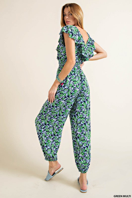 RAYON JUMPSUIT LINED WITH POCKETS