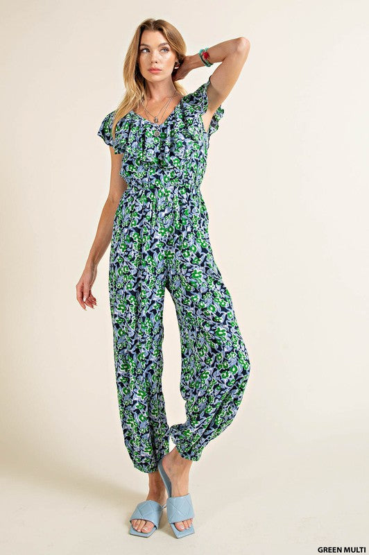 RAYON JUMPSUIT LINED WITH POCKETS