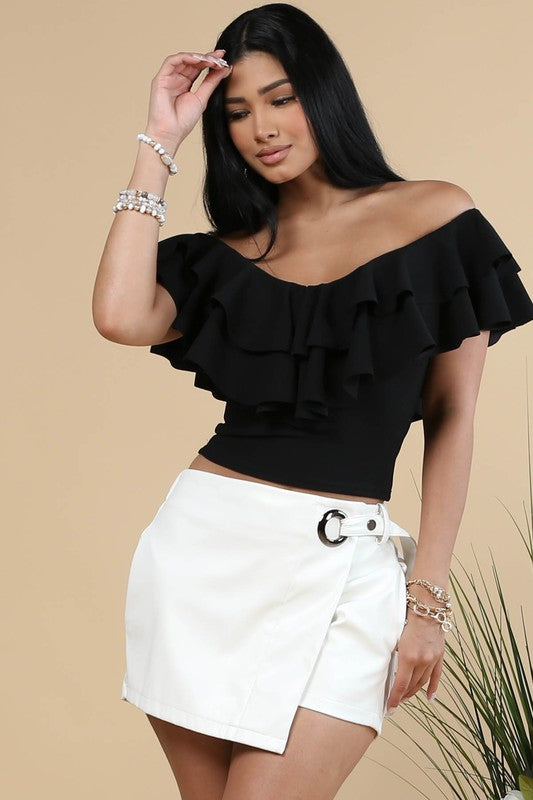 OFF SHOULDER SOLID TOP