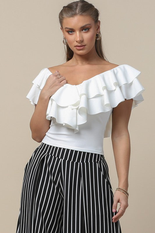 OFF SHOULDER SOLID TOP