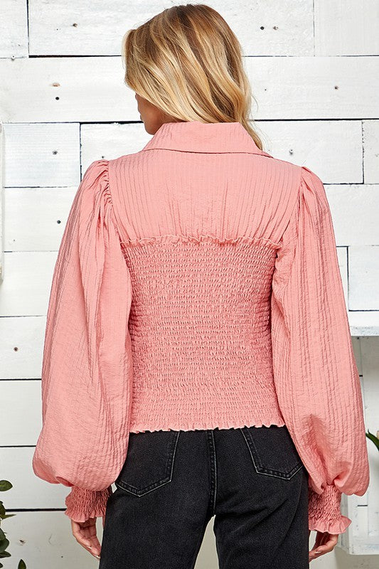 LONG SLEEVE BLOUSE WITH BUTTONS
