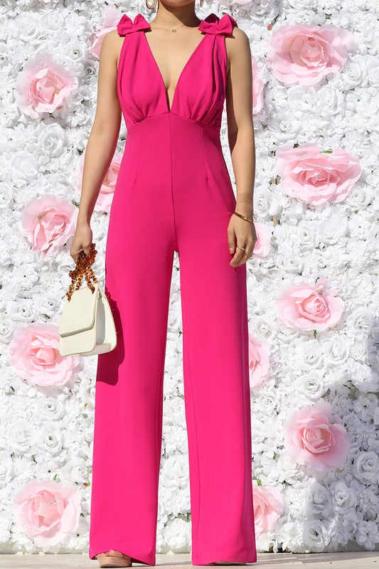 RUFFLED BACKLESS JUMPSUIT