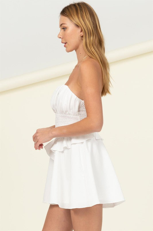 SMOCKED WAIST ROMPER