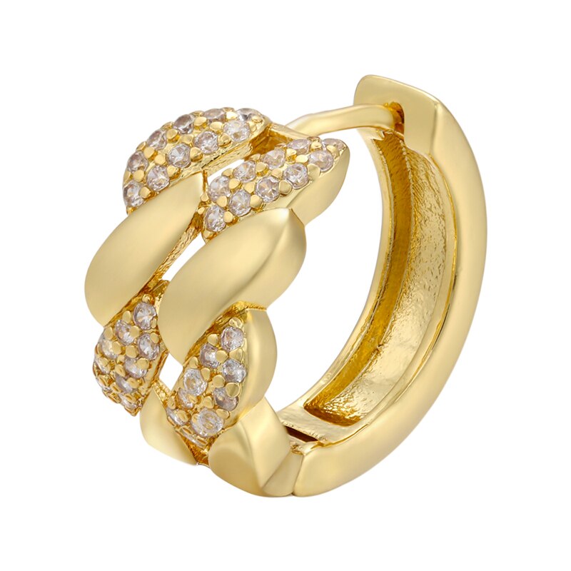 LARGE CRYSTAL HOOPS