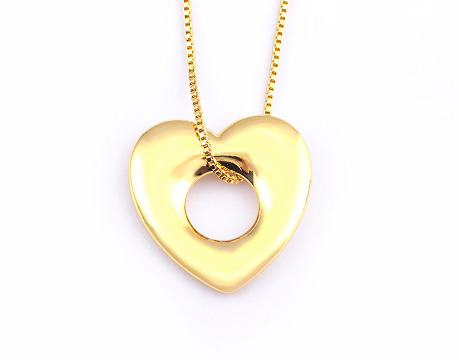 HOLLOW HEART PENDANT NECKLACE