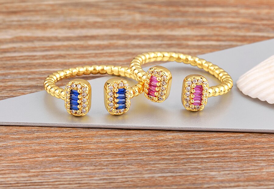 CRYSTAL ADJUSTABLE OPEN RING