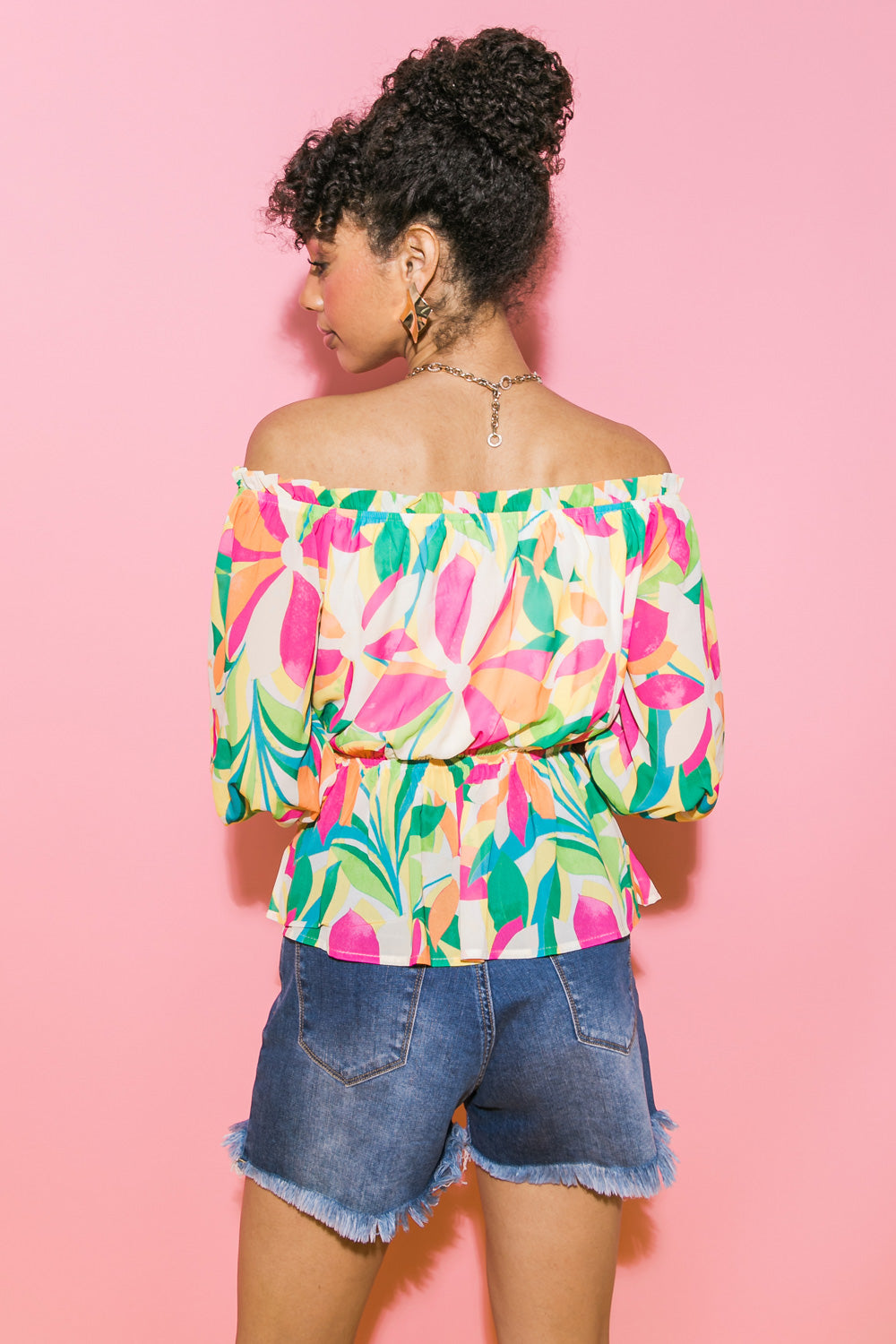 OFF SHOULDER FLORAL TOP