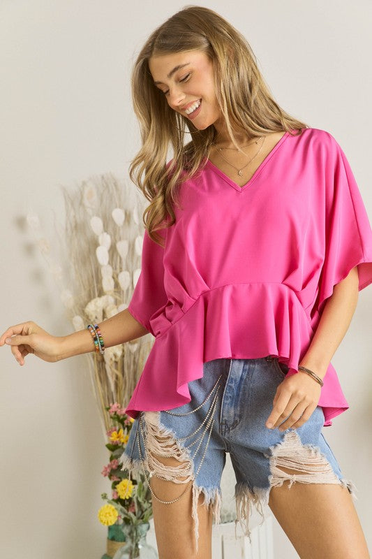 DOLMAN PLEATED TOP