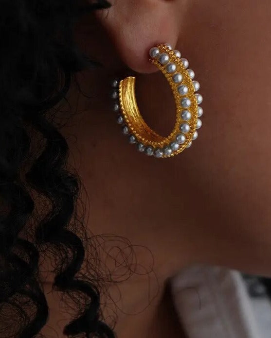 Imitation Pearl Drop Earrings