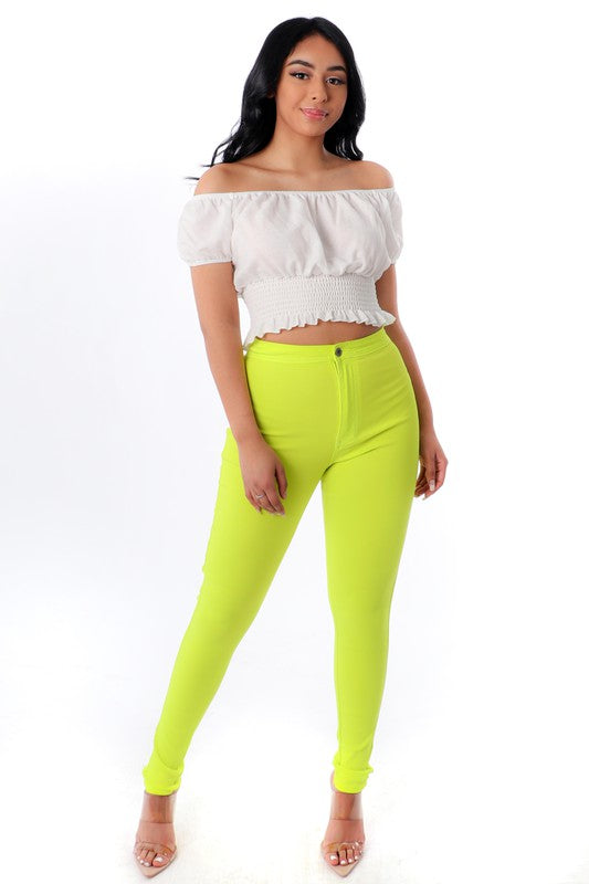 NEON STRETCH JEANS