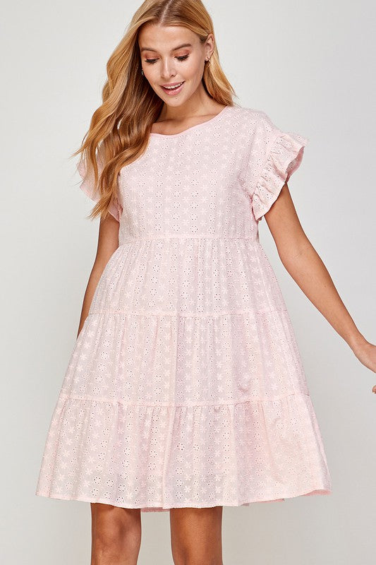 BABYDOLL TIERED MINI DRESS