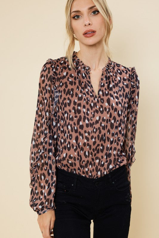 LEOPARD PRINTED BLOUSE