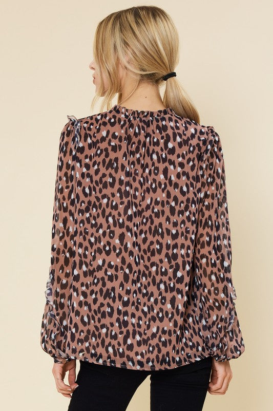 LEOPARD PRINTED BLOUSE