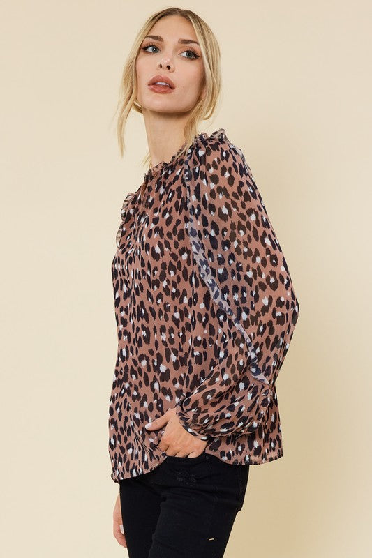 LEOPARD PRINTED BLOUSE